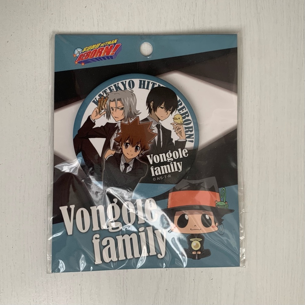 Katekyo Hitman Reborn Vongole Family Large 3” Tin Badge
